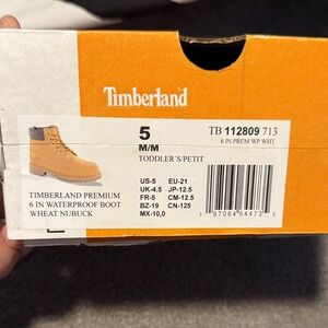 Timberland Wheat Nubuck Toddler Boots